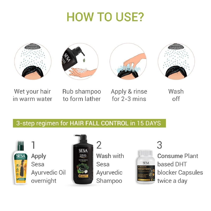 Sesa Ayurvedic Medicinal Shampoo, 1000 ml-5.webp